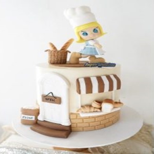 Popmart inspired Molly pastry cake